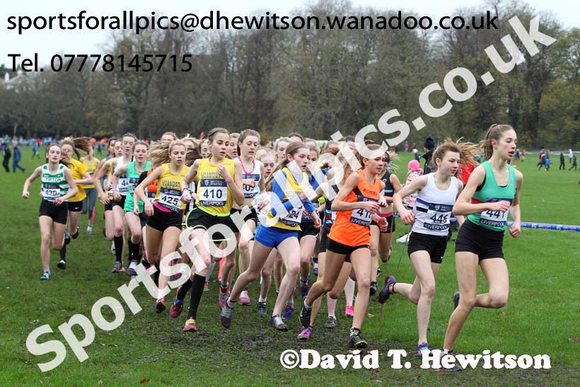 Girls under-15s, British Athletics Liverpool Cross Challenge, Sefton Park, Liverpool. Photo: David T. Hewitson/Sports for All Pics